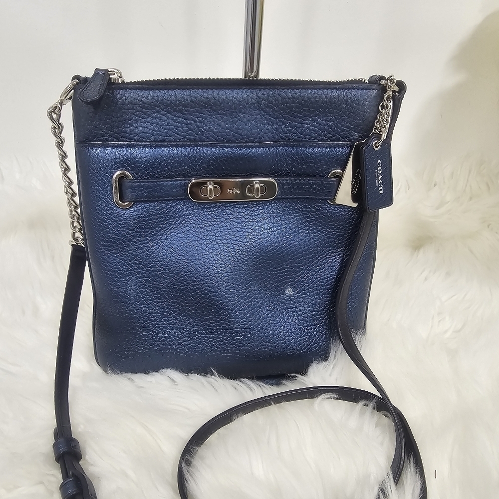 Coach blue crossbody - Picture 3 of 17